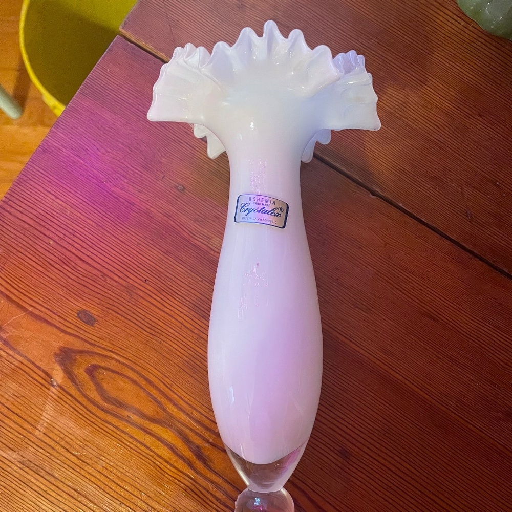 Bohemia Hand Made Crystalex Vase